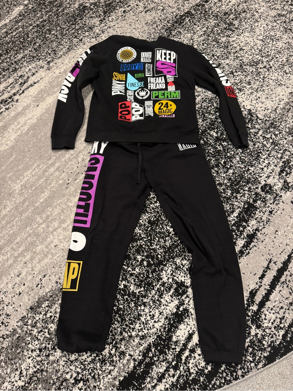 Bruno Mars 24k Magic World Tour Jogger Sweatpants and Matching Sweatshirt
